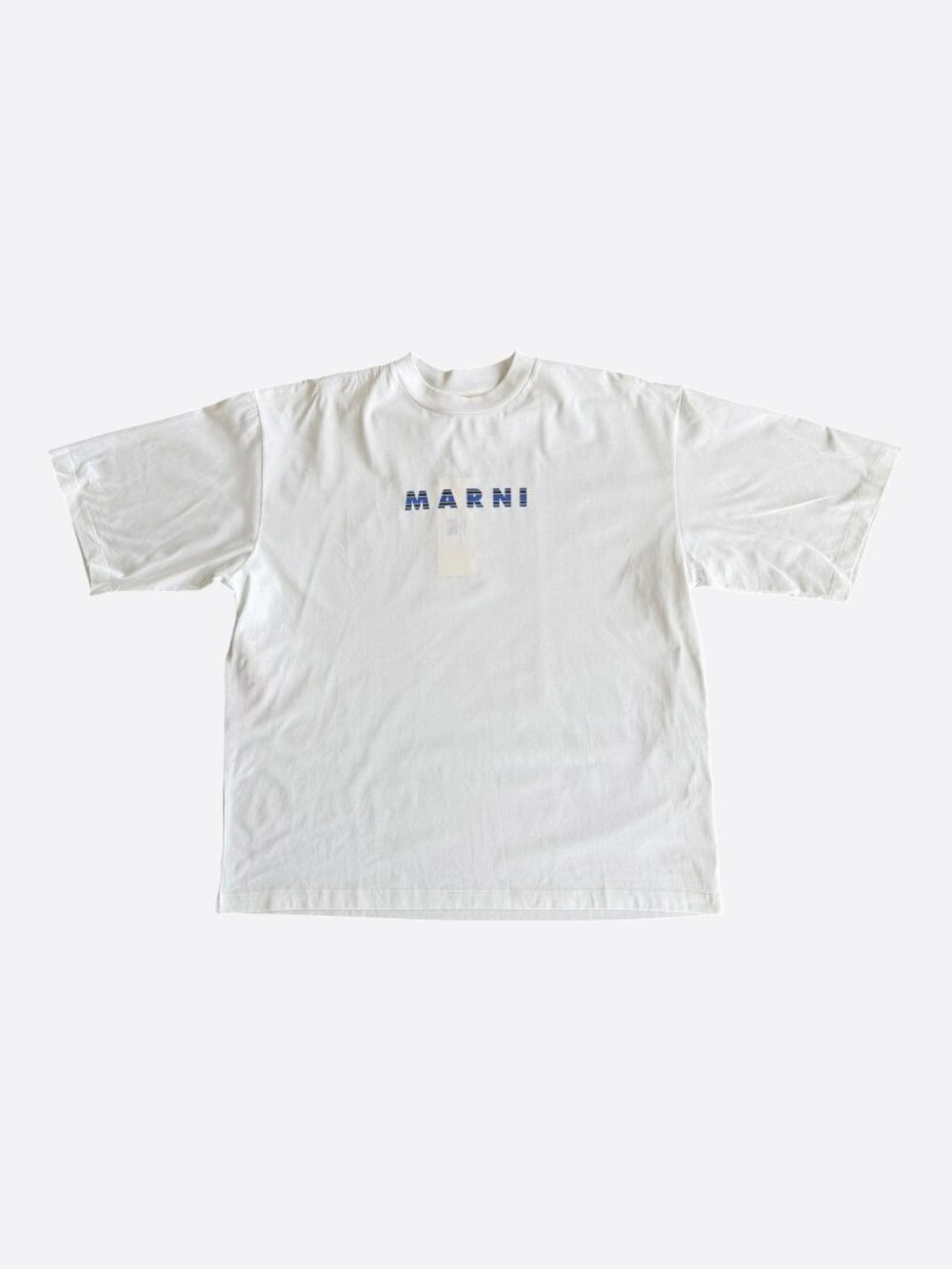 Marni White & Blue Logo T-Shirt